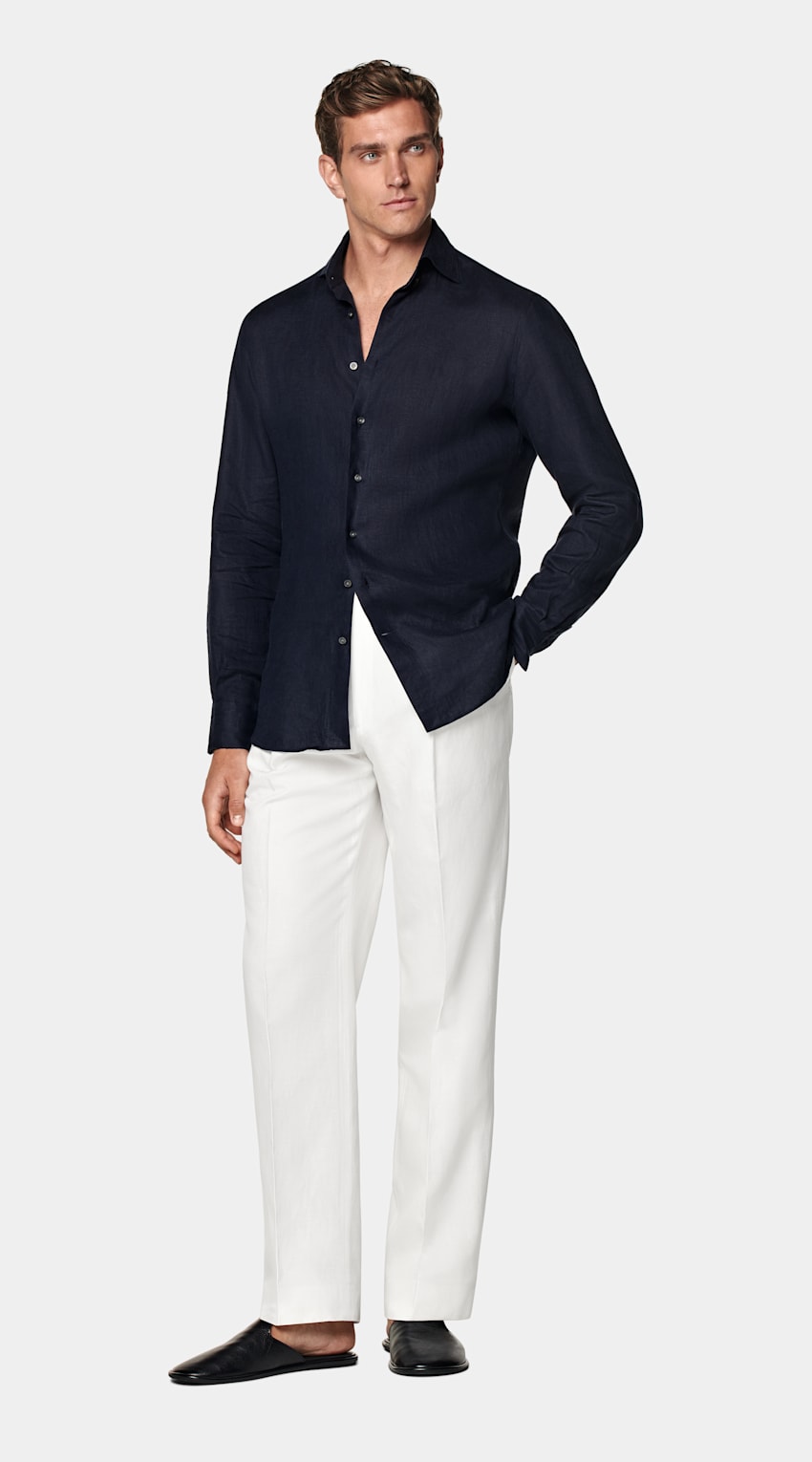 Navy Tailored Fit Shirt