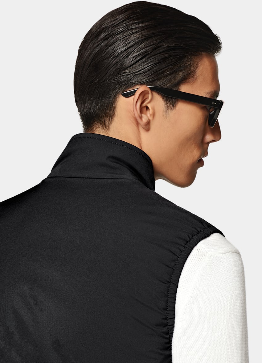 Black Light Padded Zip Vest