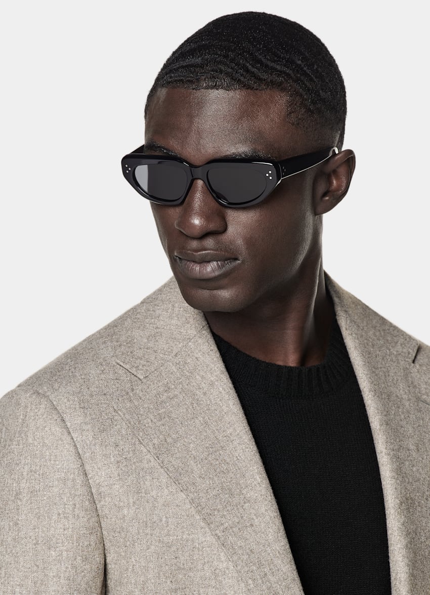 Taupe Relaxed Fit Roma Suit Jacket
