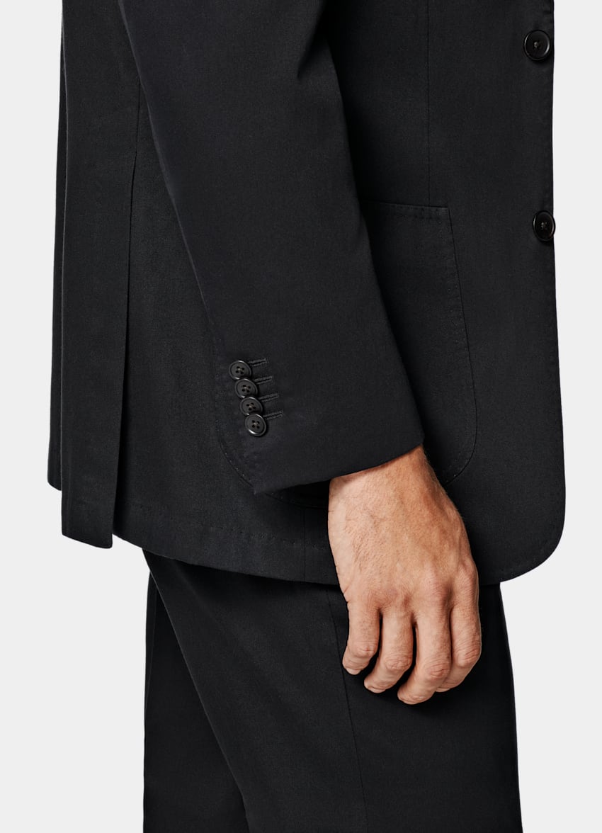 Black Relaxed Fit Roma Suit