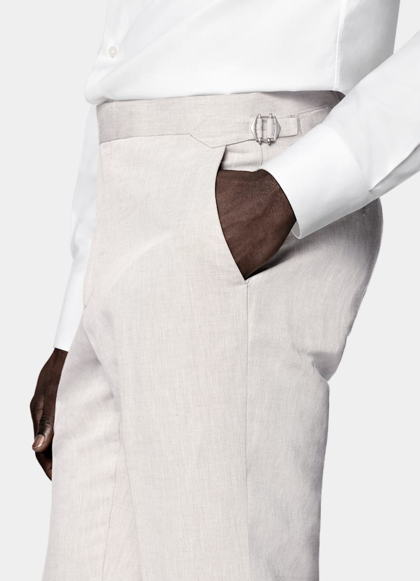 Light Taupe Tailored Fit Havana Suit