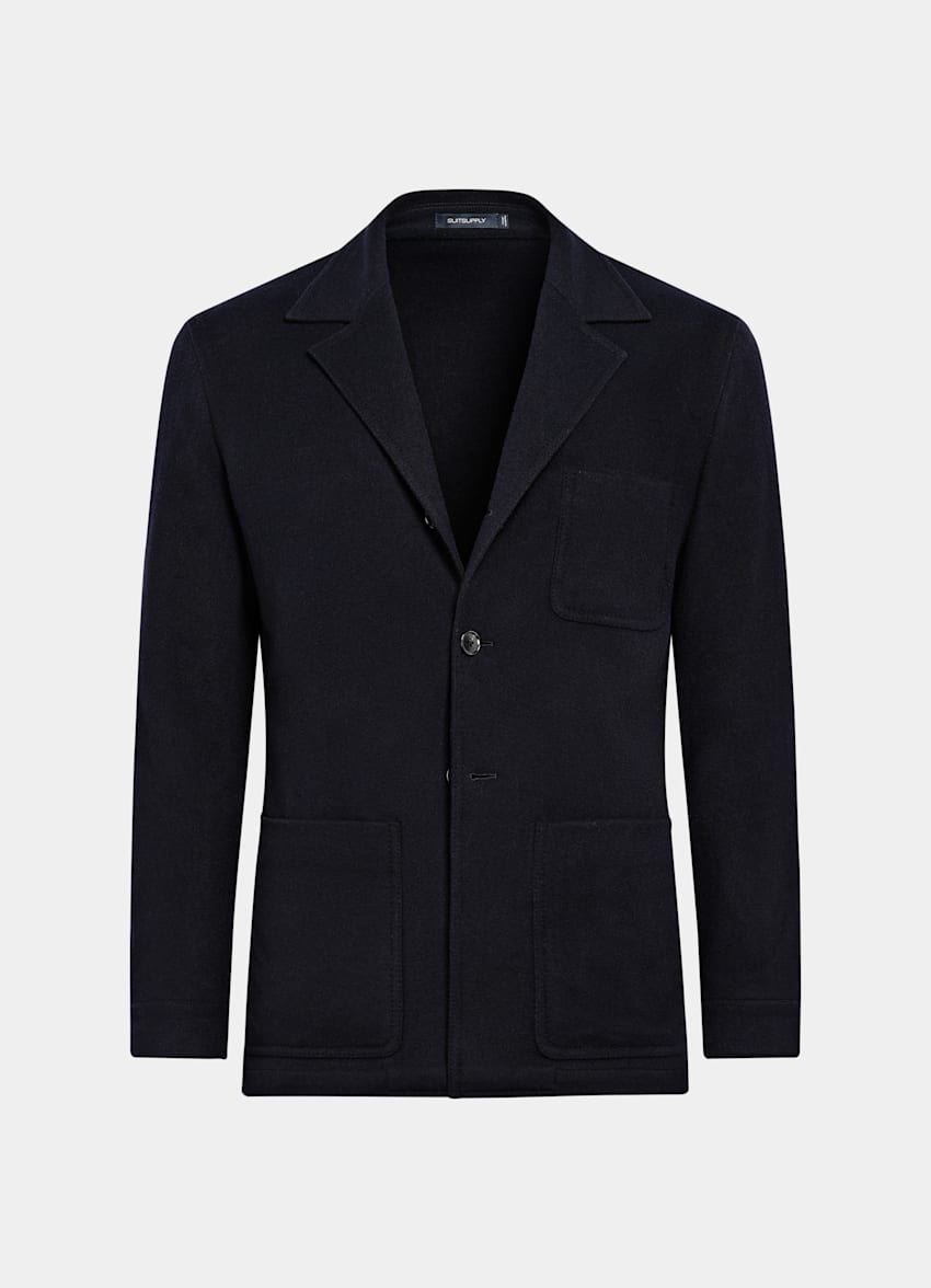 Navy Relaxed Fit Shirt-Jacket