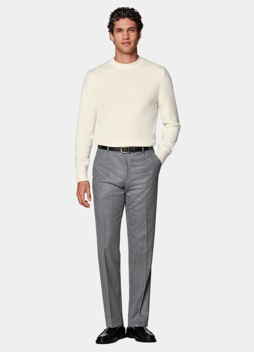 Mid Grey Straight Leg Pants