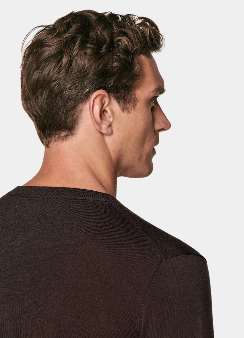 Mid Brown V-Neck Cardigan