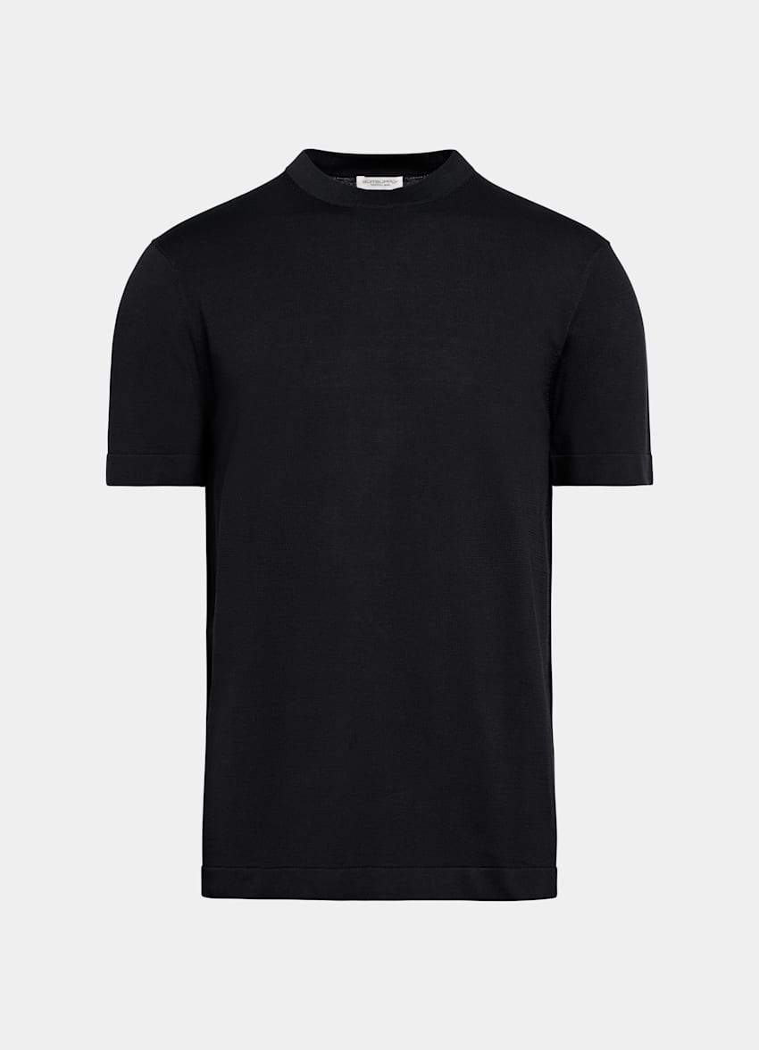 Black Short Sleeve Crewneck