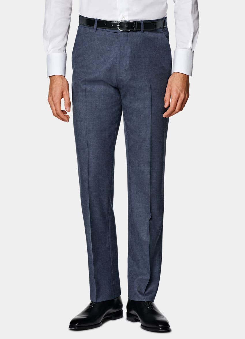 Mid Blue Tailored Fit Havana Suit