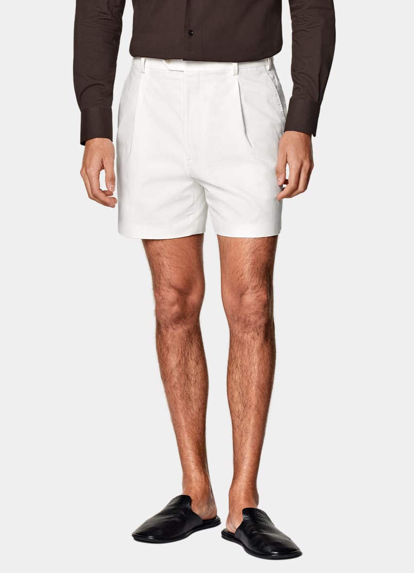 Off-White Straight Leg Shorts