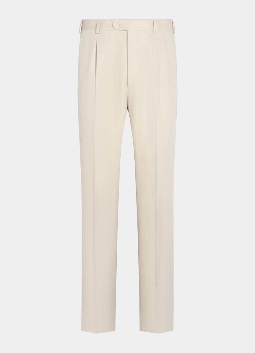 Sand Wide Leg Tapered Pants