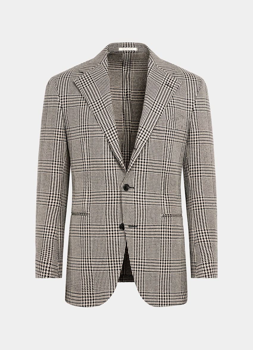 Black Checked Relaxed Fit Roma Blazer