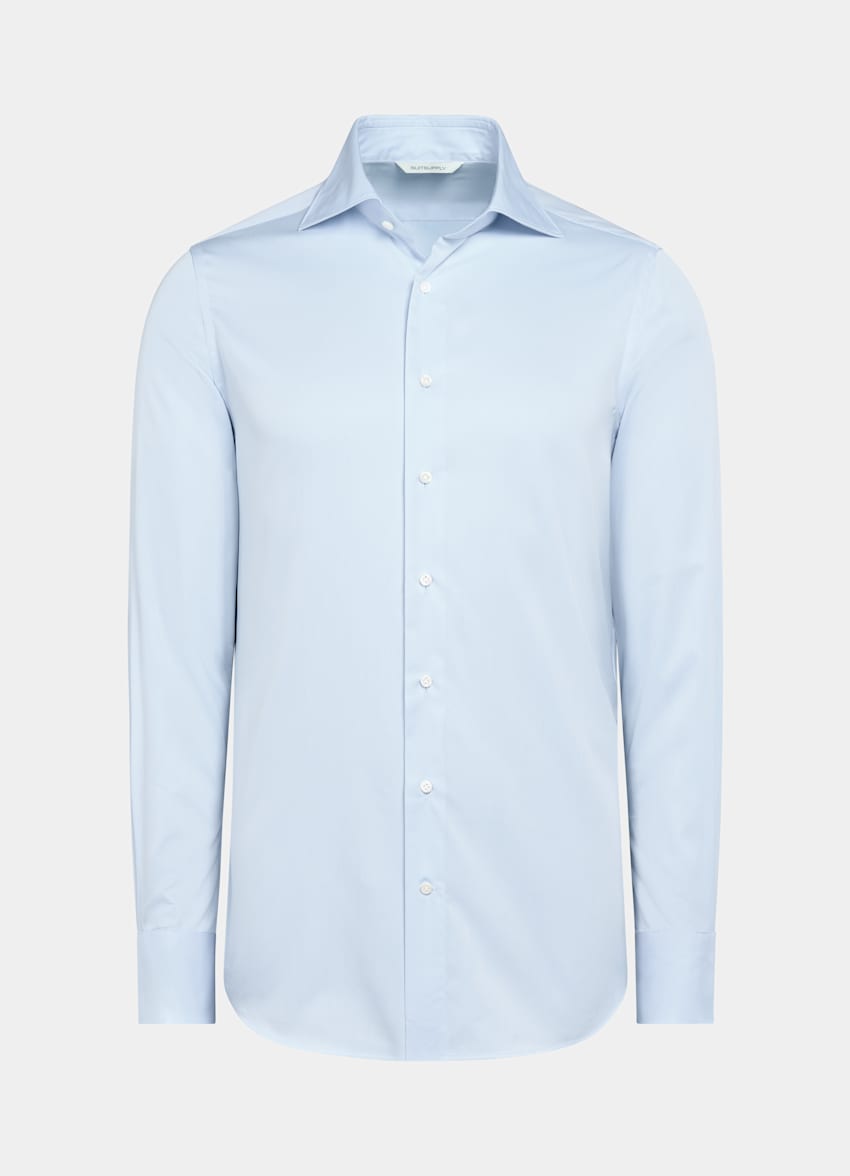 Light Blue Twill Tailored Fit Shirt