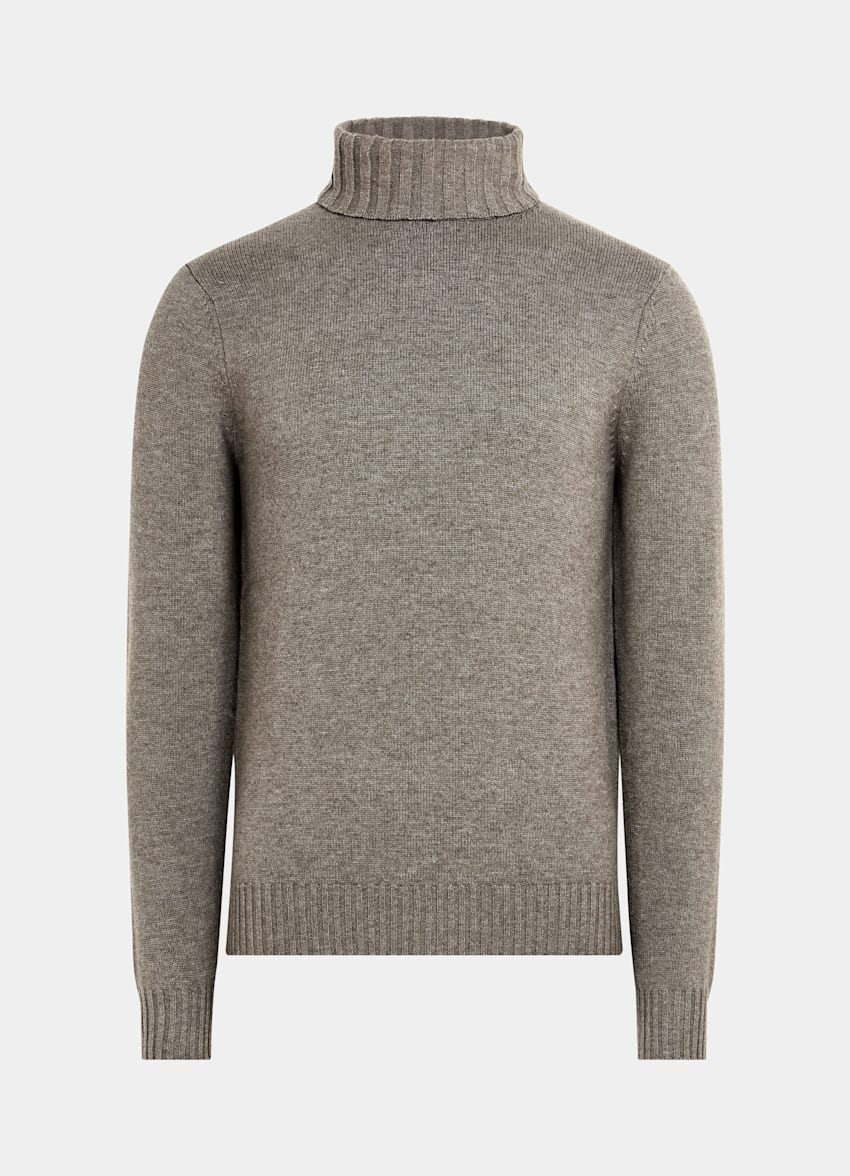 Taupe Turtleneck