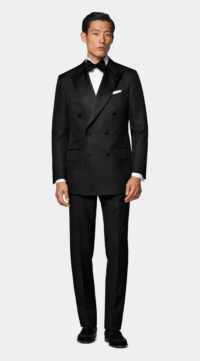 Black Tailored Fit Milano Dinner Jacket