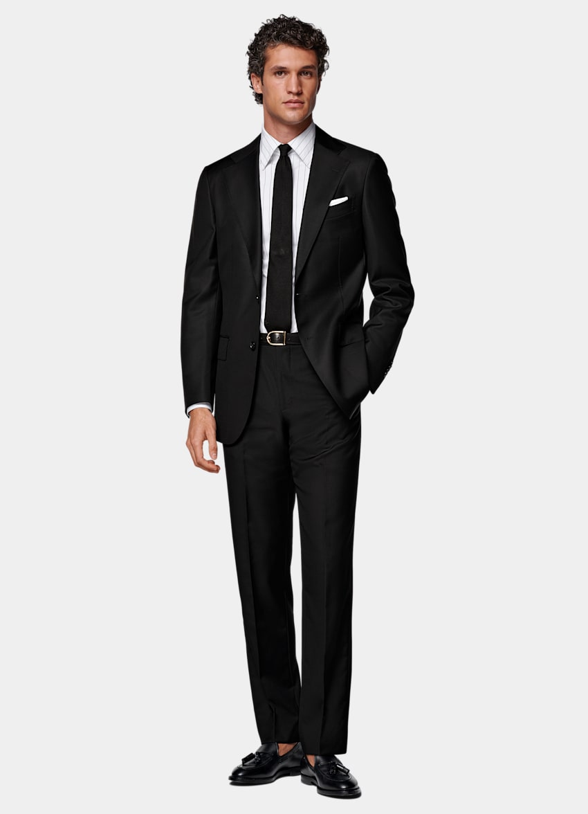 Black Tailored Fit Havana Suit