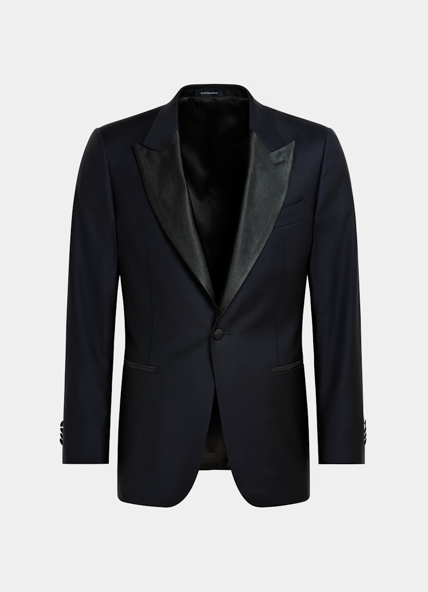 Navy Tailored Fit Lazio Dinner Jacket