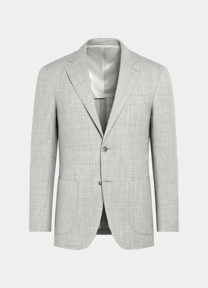 Light Grey Tailored Fit Havana Suit Jacket