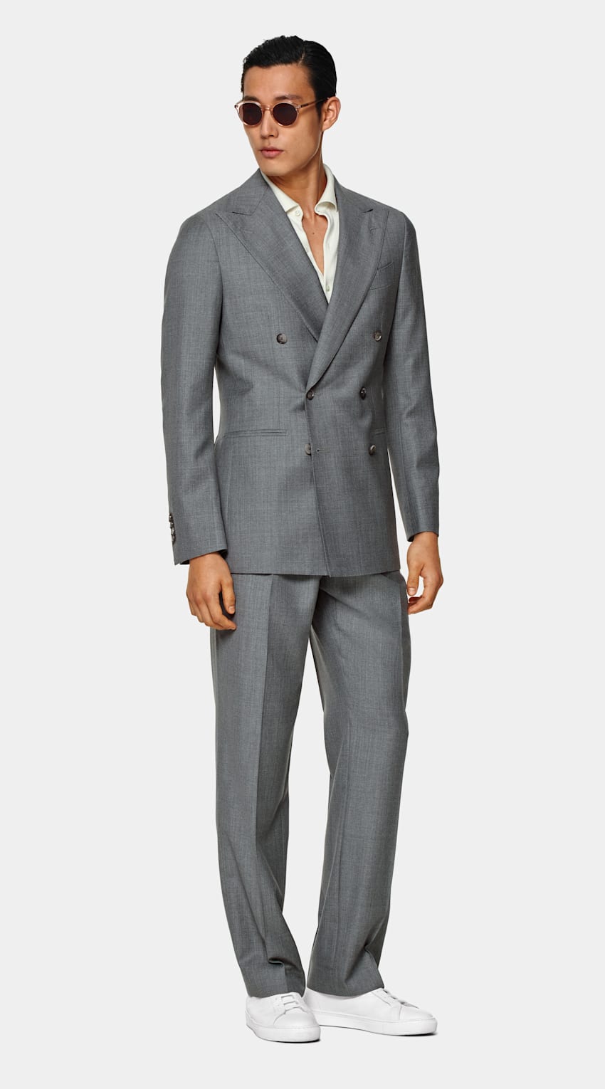 Light Grey Perennial Tailored Fit Havana Suit