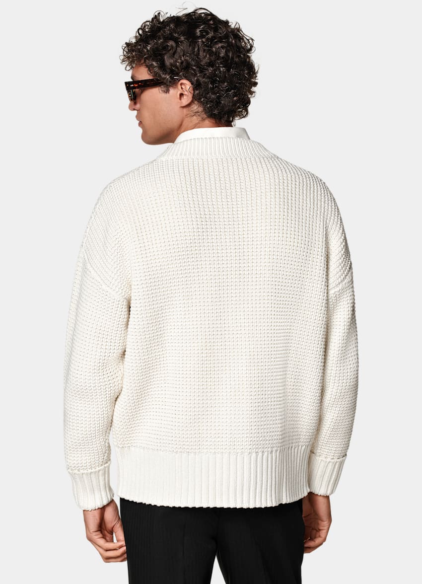 Off-White Crochet Oversized Cardigan