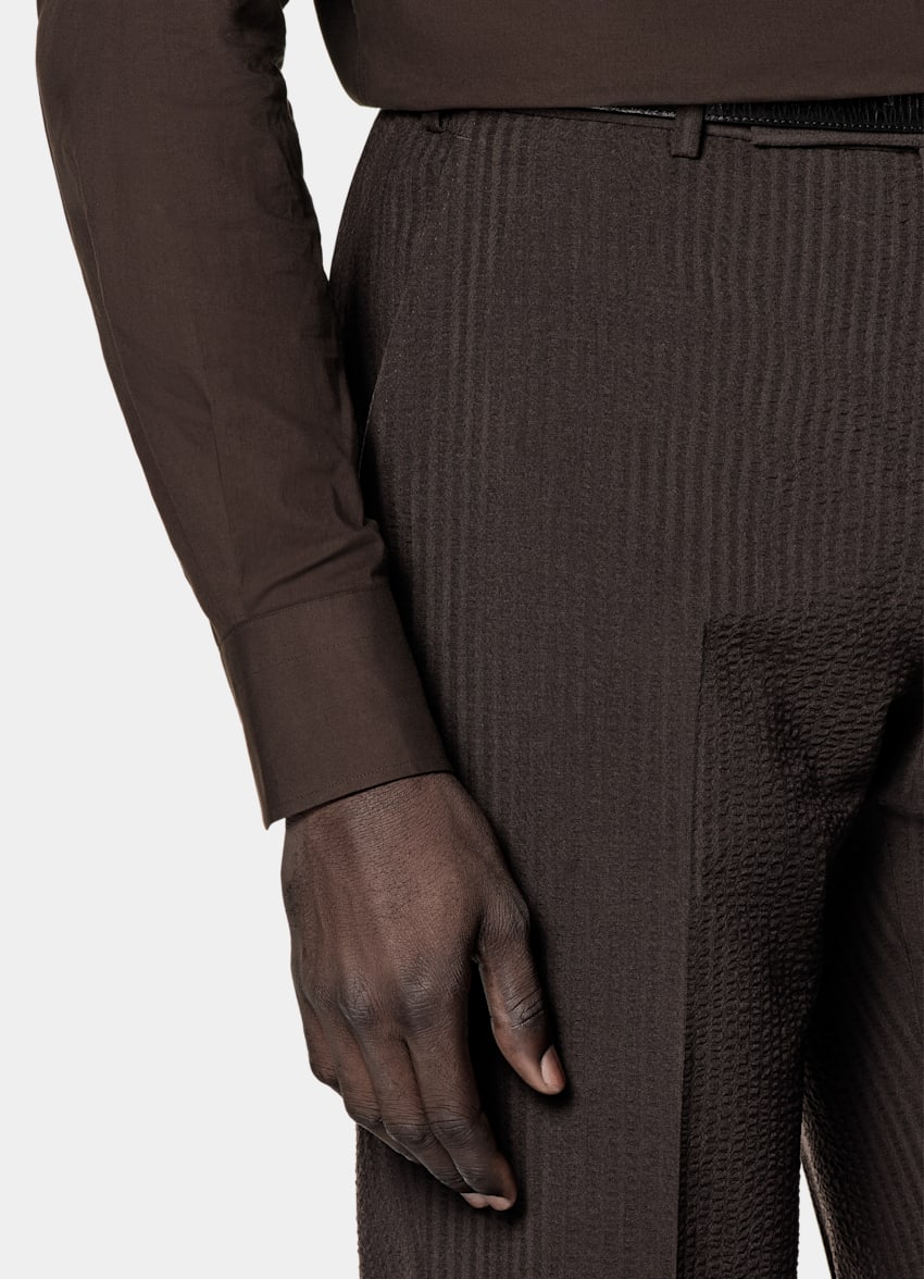 Dark Brown Relaxed Fit Roma Suit