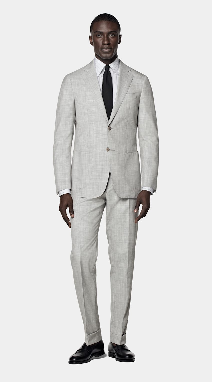 Light Grey Perennial Tailored Fit Havana Suit