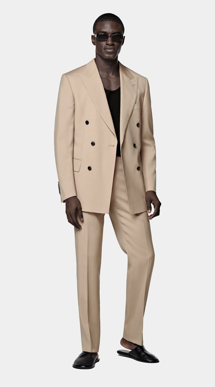 Mid Brown Tailored Fit Milano Suit
