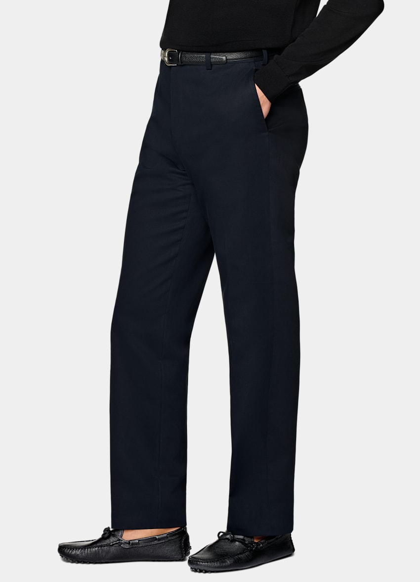 Navy Straight Leg Pants