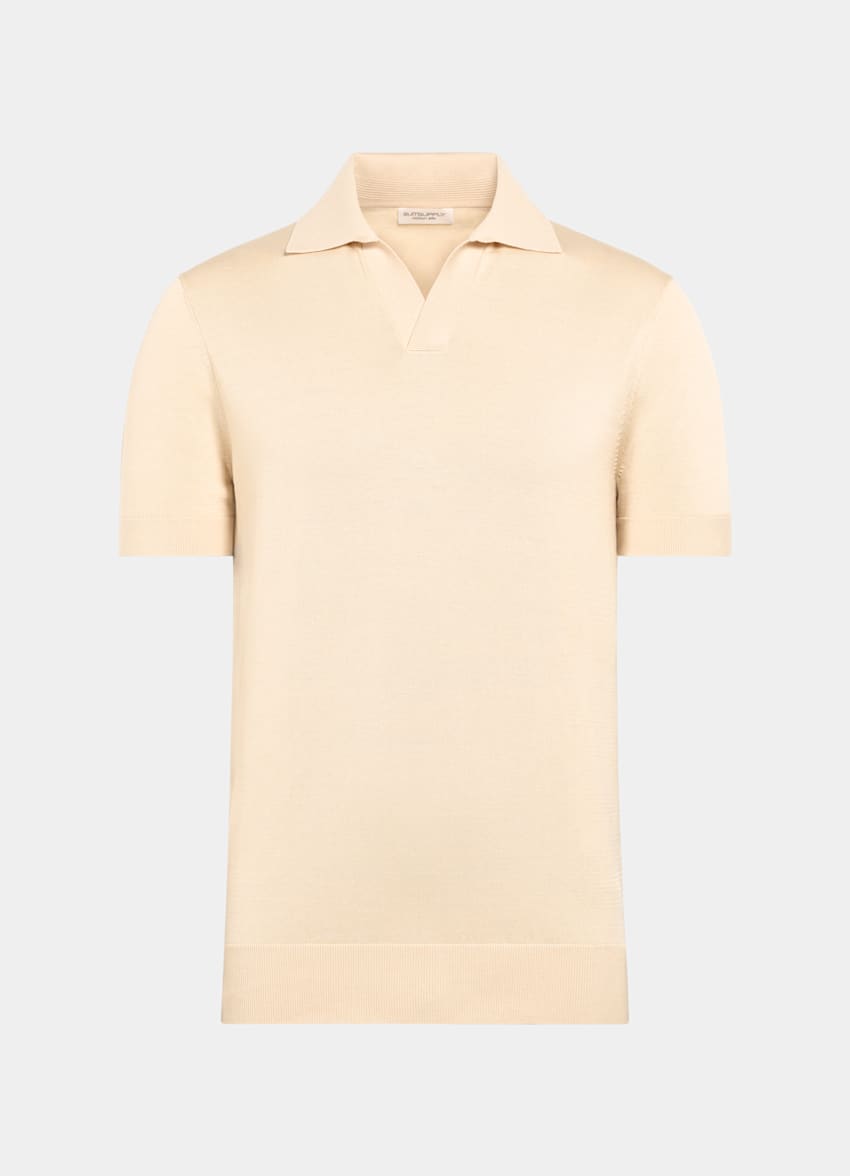 Light Yellow Buttonless Polo