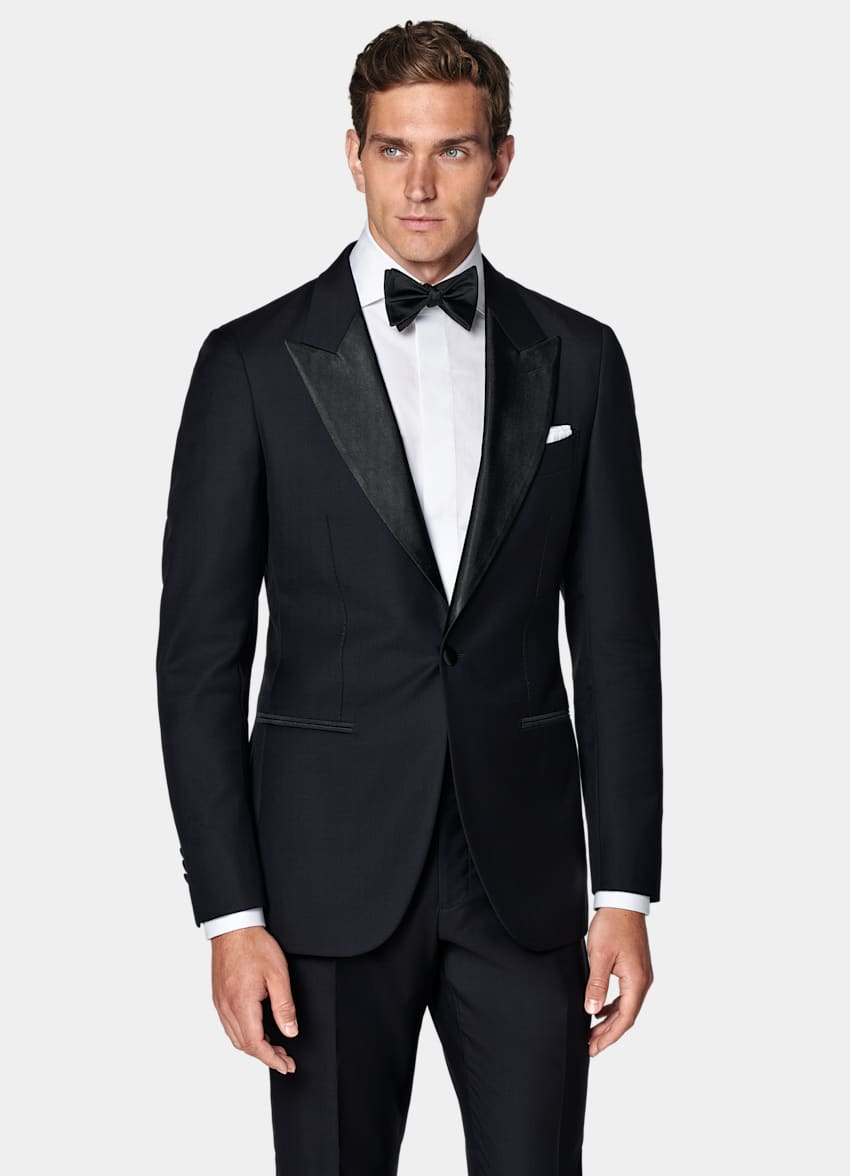 Navy Tailored Fit Lazio Tuxedo