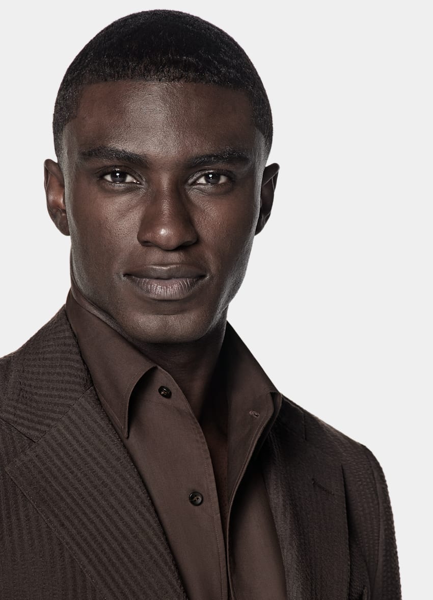 Dark Brown Relaxed Fit Roma Suit