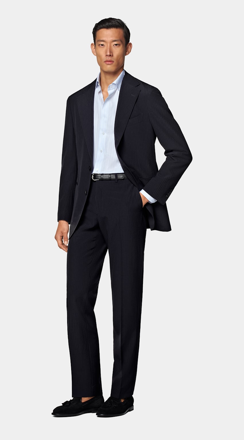 Navy Relaxed Fit Roma Suit
