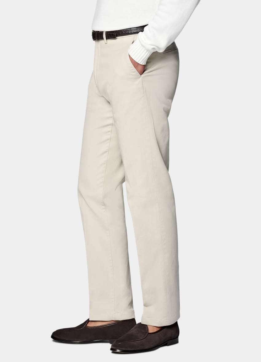 Sand Slim Leg Straight Chinos