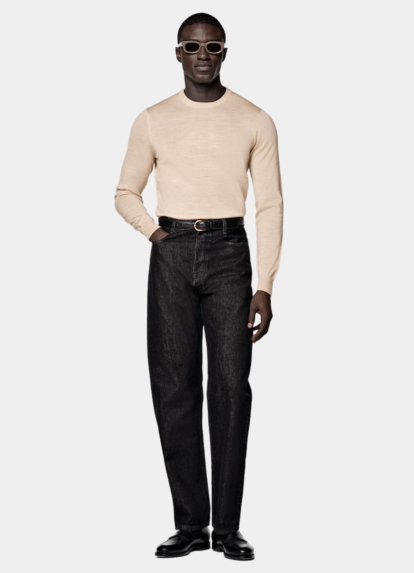 Sand Merino Crewneck