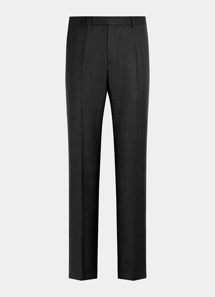 Black Striped Tailored Fit Milano Suit