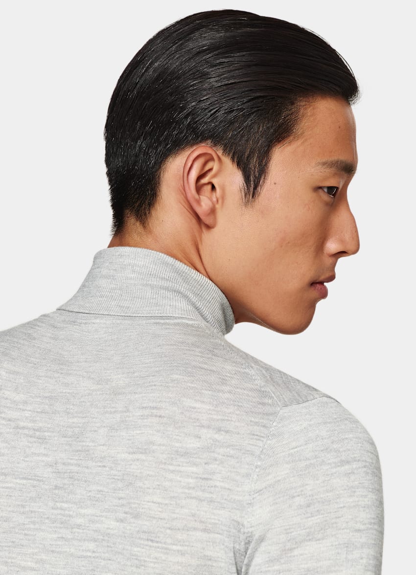 Light Grey Merino Turtleneck