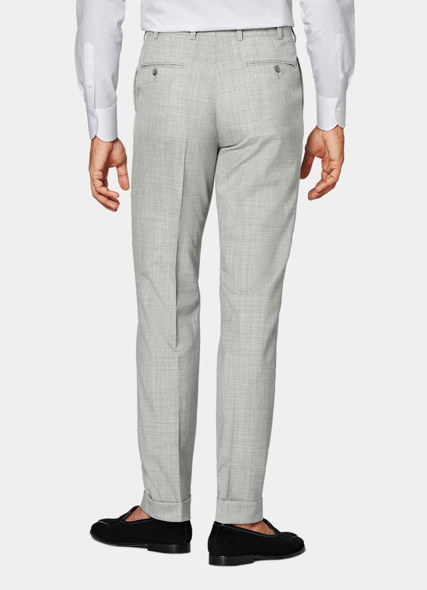 Light Grey Three-Piece Tailored Fit Havana Suit