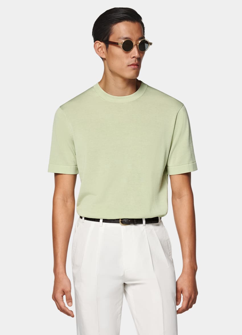 Light Green Short Sleeve Crewneck