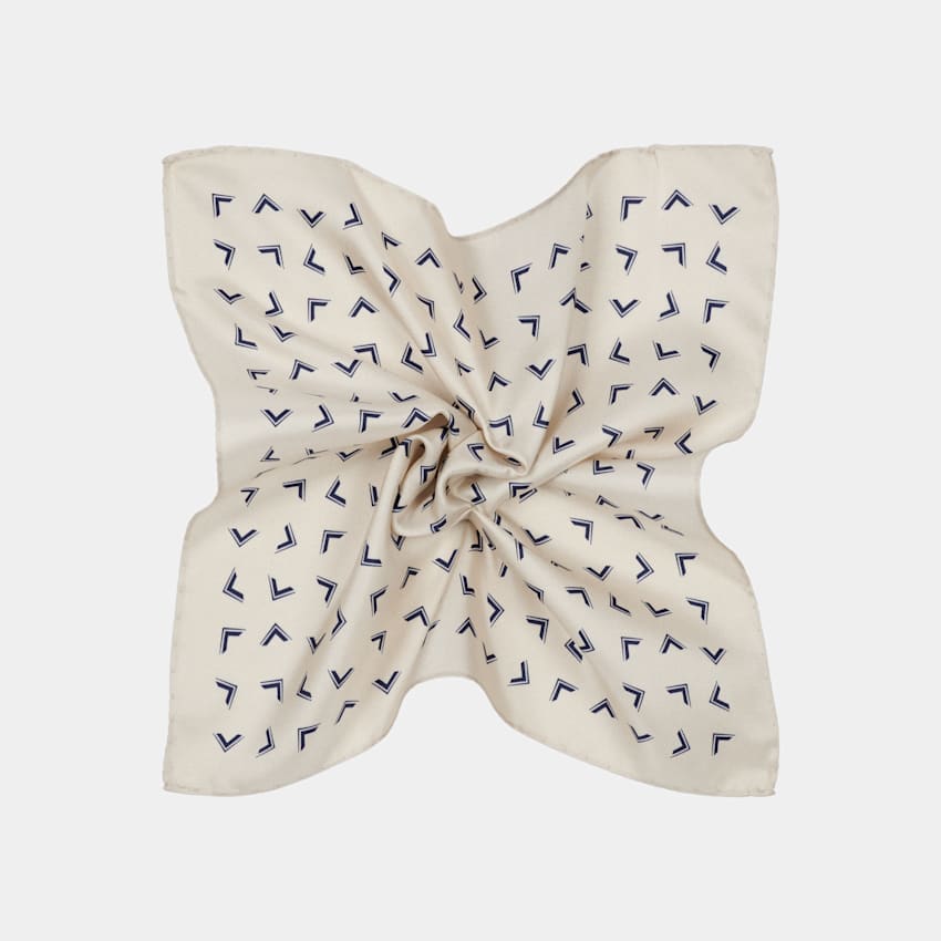 Off-White Graphic Pocket Square