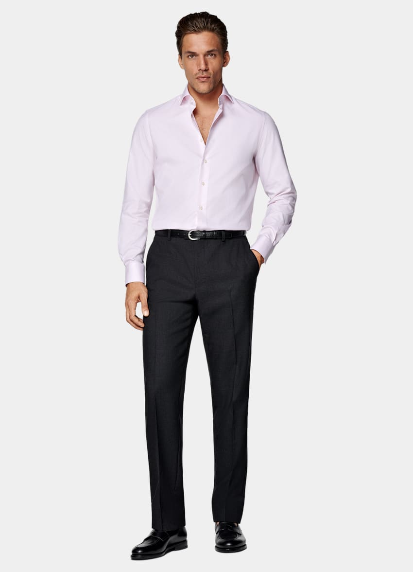 Pink Royal Oxford Slim Fit Shirt