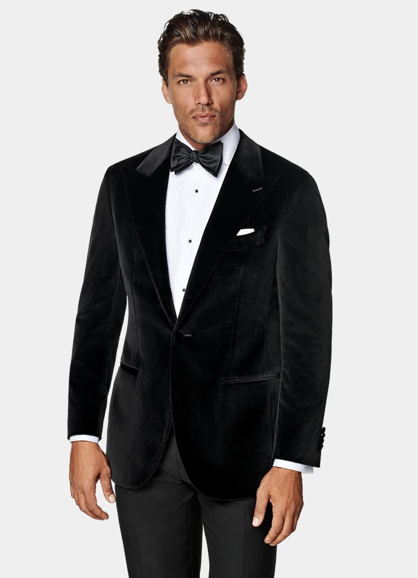 Black Tailored Fit Havana Dinner Jacket