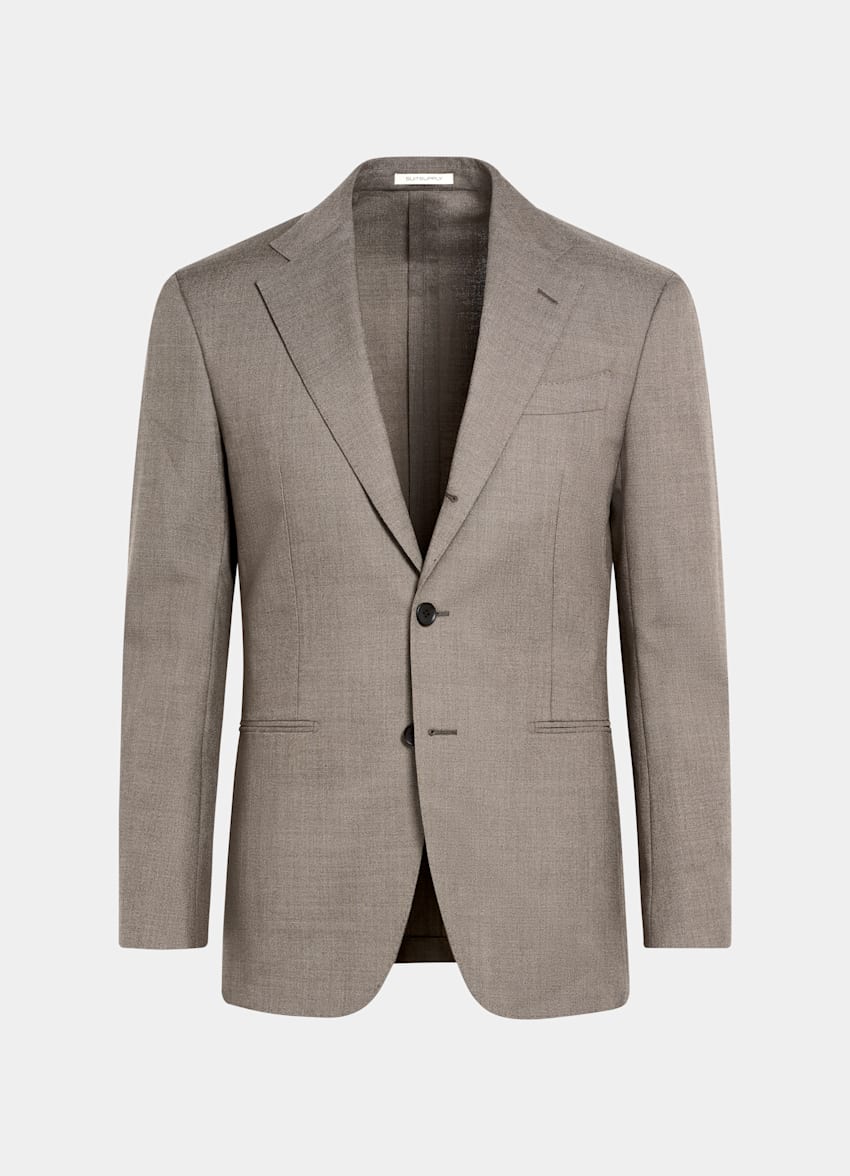 Taupe Tailored Fit Havana Suit
