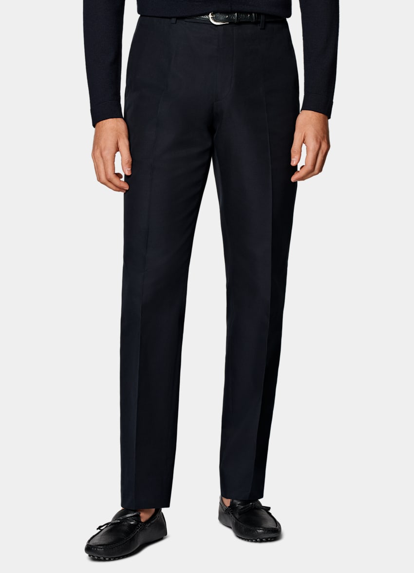 Navy Straight Leg Pants