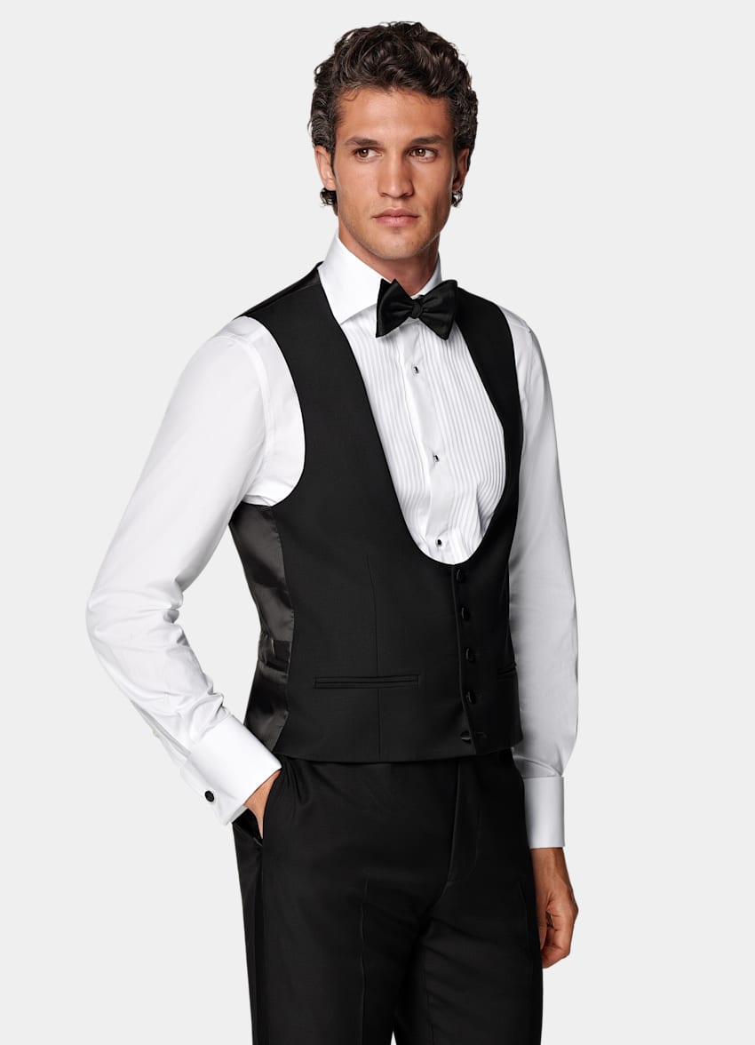 Black Three-Piece Tailored Fit Havana Tuxedo