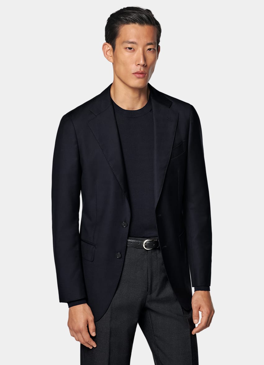 Navy Tailored Fit Havana Suit Jacket