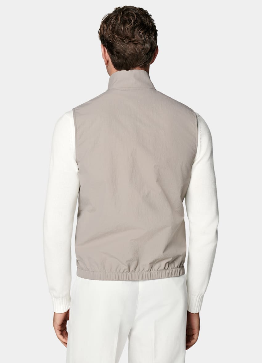 Light Taupe Reversible Vest