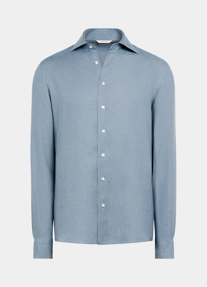 Mid Blue Tailored Fit Shirt