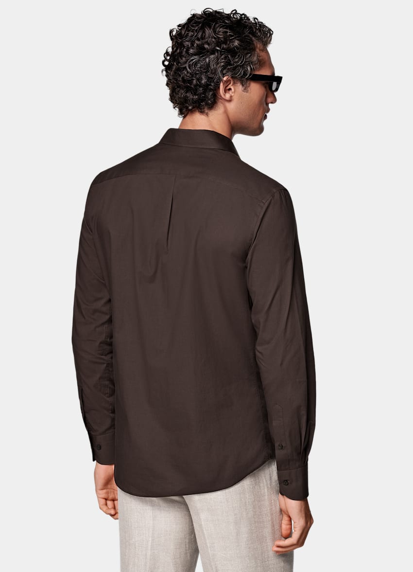 Brown Tailored Fit Shirt