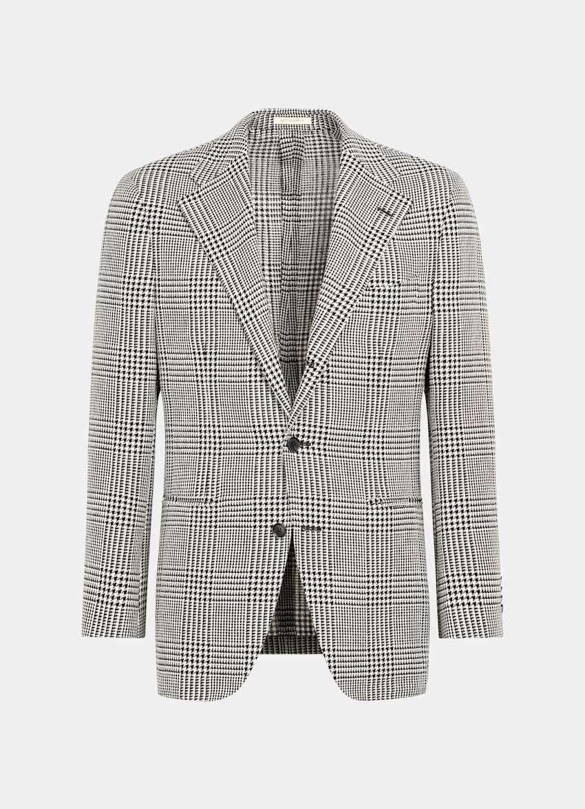 Black Checked Relaxed Fit Roma Blazer