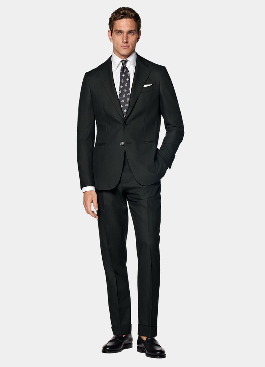 Dark Green Tailored Fit Havana Suit