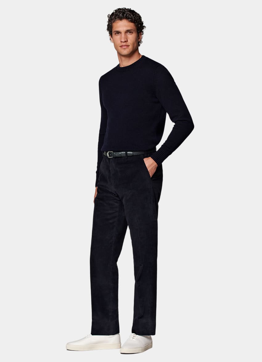 Navy Straight Leg Pants