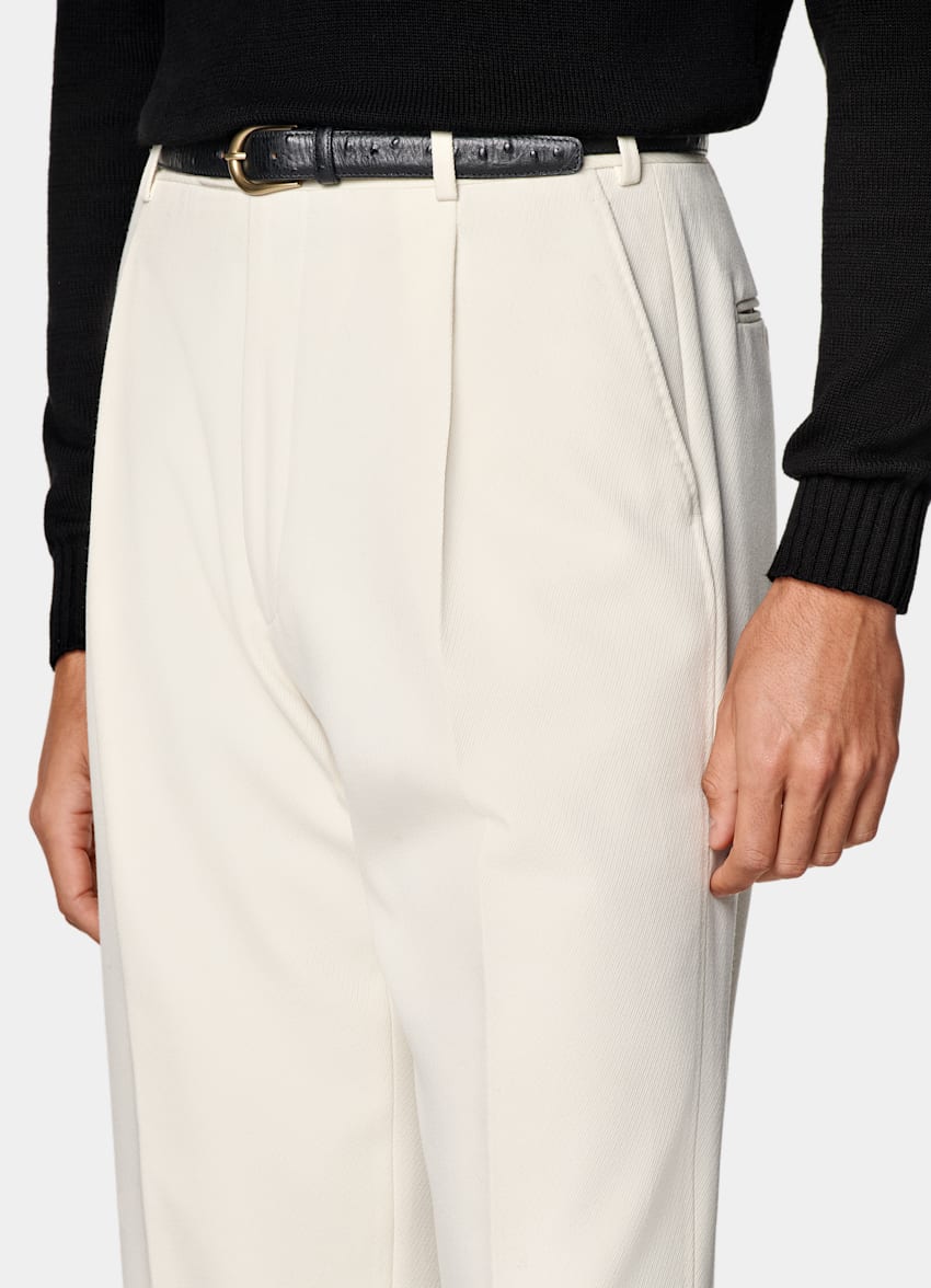 Off-White Wide Leg Straight Pants