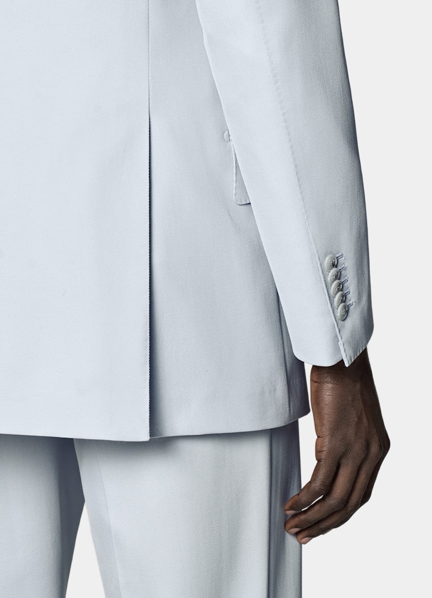 Light Blue Tailored Fit Milano Suit